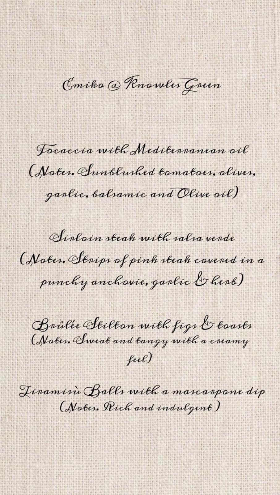 Ticket: A collaboration with Emiko Food & Knowles Green